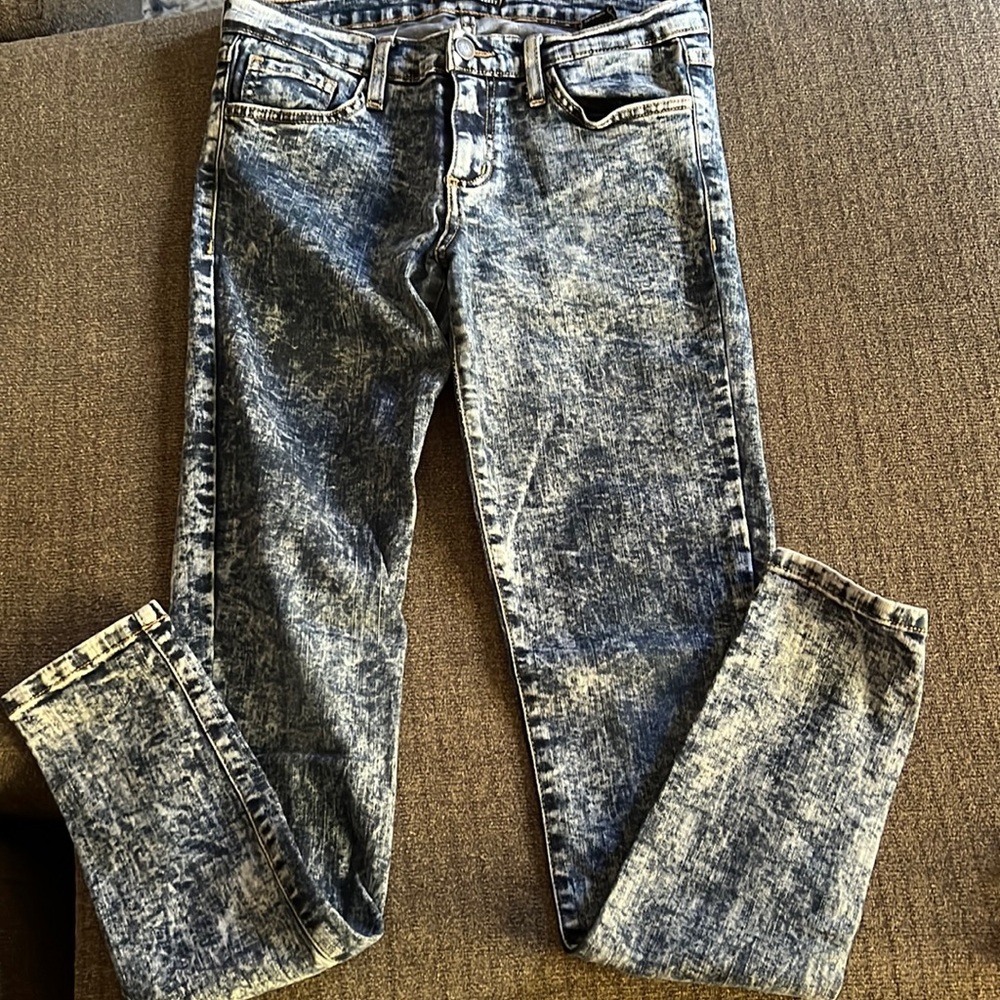 Flying monkey acid wash skinny jeans